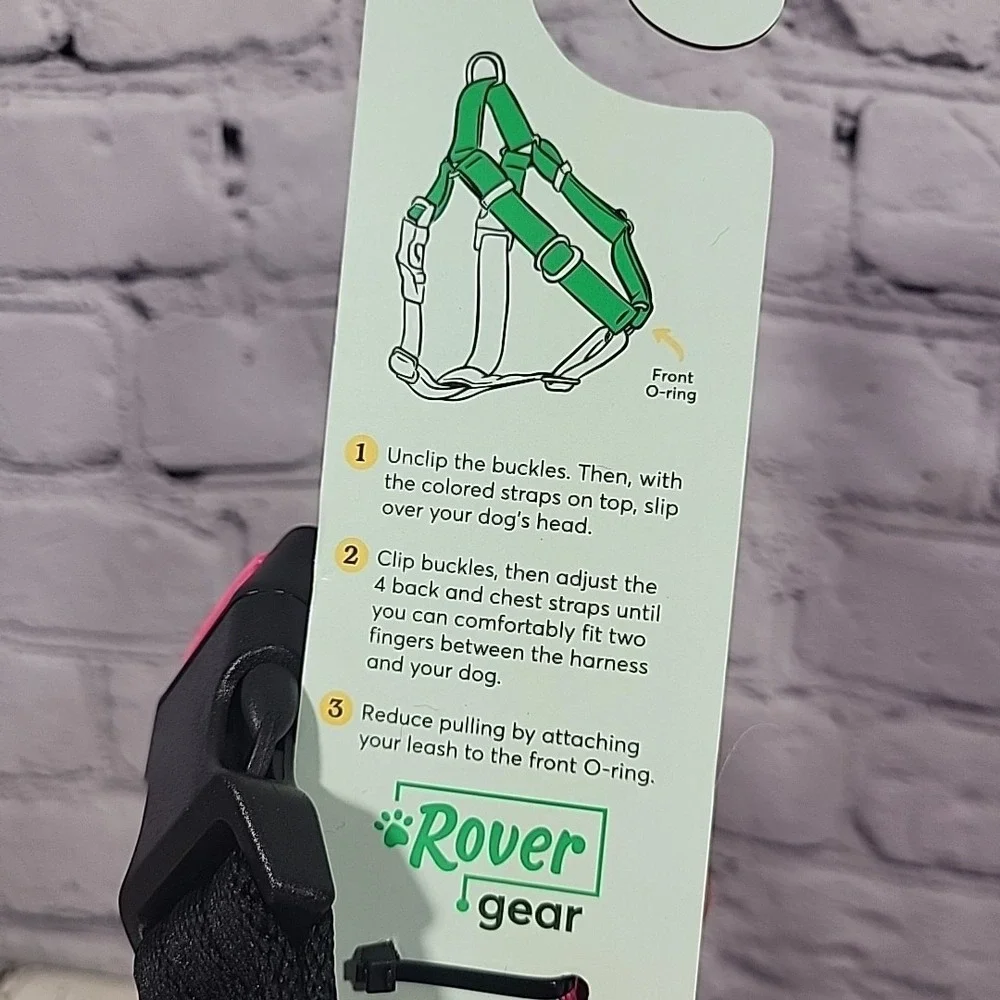 Rover Gear Better Walk No-Pull Dog‎ Harness Size Large Hot Pink 60-90Lbs New